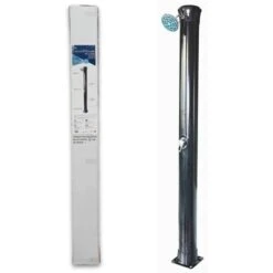 EDENEA - Douche Solaire Aluminium 40 Litres Avec Mitigeur- Installation Exterieure Pour Piscine Et Jardin - Noire