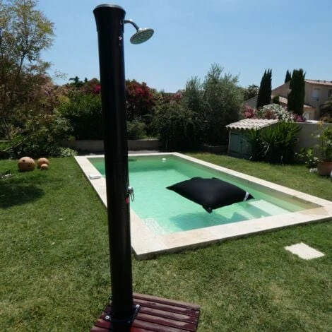 EDENEA - Douche Solaire Aluminium 40 Litres Avec Mitigeur- Installation Exterieure Pour Piscine Et Jardin - Noire 4 EDENEA - Douche Solaire Aluminium 40 Litres Avec Mitigeur- Installation Exterieure Pour Piscine Et Jardin - Noire â Image 2