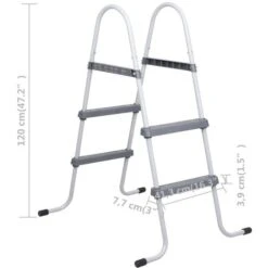 Échelle De Piscine Gris 84 Cm Acier VidaXL 9 Échelle De Piscine Gris 84 Cm Acier VidaXL -Trait Piscine Soldes Magasin 83940999 3