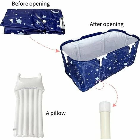 Piscine Gonflable Baignoire Portative Pour Adulte Pliable Douche De Trempage Autoportante Pliable Maison SPA Baignoire Avec Oreiller Gonflable, Siège 6 Piscine Gonflable Baignoire Portative Pour Adulte Pliable Douche De Trempage Autoportante Pliable Maison SPA Baignoire Avec Oreiller Gonflable, Siège – Image 4