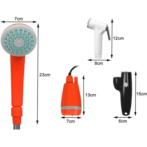 AUFUN Batterie De Camping En Plein Air Avec Douchette, Batterie Rechargeable, Câble De Chargement USB, Pour La Randonnée, Les Voyages, Le Jardin 4 AUFUN Batterie De Camping En Plein Air Avec Douchette, Batterie Rechargeable, Câble De Chargement USB, Pour La Randonnée, Les Voyages, Le Jardin – Image 2