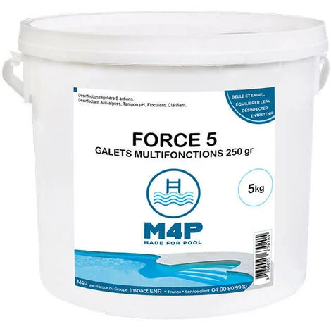 Chlore 5 Actions Galets 250g - MADE FOR POOL - 5kg 3 Chlore 5 Actions Galets 250g - MADE FOR POOL - 5kg