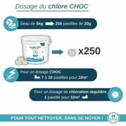 Chlore Choc Piscine Pastilles 20g - MADE FOR POOL - 5kg -Trait Piscine Soldes Magasin 85860178 4