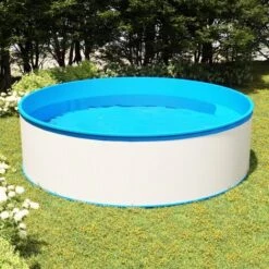 Elegant-Stil Piscine à éclaboussures 350x90 Cm Blanc,pour Salon/Jardin,Montage Facile,39,2 Kg