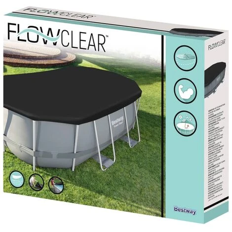 Elegant-Stil Bestway Couverture De Piscine Flowclear 418x230 Cm,pour Salon/Jardin,Montage Facile,2,2 Kg 4 Elegant-Stil Bestway Couverture De Piscine Flowclear 418x230 Cm,pour Salon/Jardin,Montage Facile,2,2 Kg – Image 2