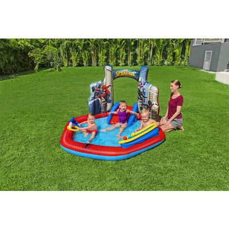 Aire De Jeux Gonflable Spider-man 2,11 m X 2,06 m X 1,27 m - Bestway - 98793 4 Aire De Jeux Gonflable Spider-man 2,11 m X 2,06 m X 1,27 m - Bestway - 98793 – Image 2