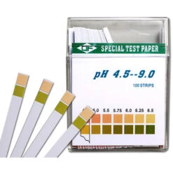 Bandelettes De Test De PH 100 Pièces, Papier De Test Tournesol, Plage De Mesure 4,5-9, Papier Indicateur Universel, Test D'acidité Pour Aquariums, Eau Potable