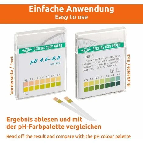Bandelettes De Test De PH 100 Pièces, Papier De Test Tournesol, Plage De Mesure 4,5-9, Papier Indicateur Universel, Test D'acidité Pour Aquariums, Eau Potable 7 Bandelettes De Test De PH 100 Pièces, Papier De Test Tournesol, Plage De Mesure 4,5-9, Papier Indicateur Universel, Test D'acidité Pour Aquariums, Eau Potable – Image 5