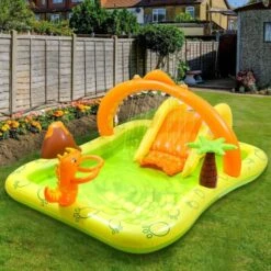 Piscine Pour Enfant Gonflable -Aire De Jeux Aquatique 246x193x110cm