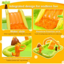 Piscine Pour Enfant Gonflable -Aire De Jeux Aquatique 246x193x110cm -Trait Piscine Soldes Magasin 88687854 4