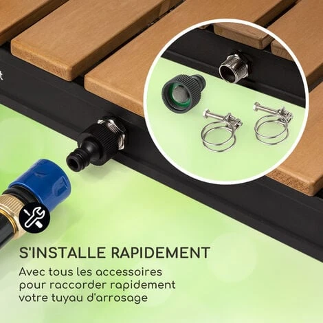 Blumfeldt Cool Breeze - Douche De Jardin, Douche De Camping, WPC, Aluminium, Aspect Bois, Poignée De Transport, Douche De Jardin Extérieure, Carrée Noire 7 Blumfeldt Cool Breeze - Douche De Jardin, Douche De Camping, WPC, Aluminium, Aspect Bois, Poignée De Transport, Douche De Jardin Extérieure, Carrée Noire – Image 5