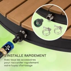 Blumfeldt Cool Breeze - Douche De Jardin, Douche De Camping, WPC, Aluminium, Aspect Bois, Poignée De Transport, Douche De Jardin Extérieure, Ronde Noire 11 Blumfeldt Cool Breeze - Douche De Jardin, Douche De Camping, WPC, Aluminium, Aspect Bois, Poignée De Transport, Douche De Jardin Extérieure, Ronde Noire -Trait Piscine Soldes Magasin 88716205 5