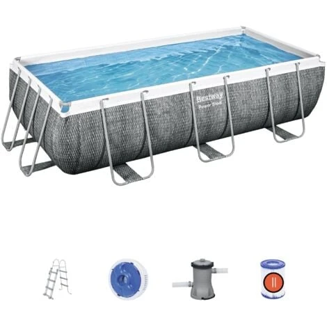 BESTWAY Piscine Hors Sol Rectangulaire Power Steel™ Effet Rotin 404 X 201 X 100 Cm 3 BESTWAY Piscine Hors Sol Rectangulaire Power Steel™ Effet Rotin 404 X 201 X 100 Cm