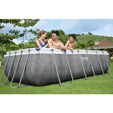 BESTWAY Piscine Hors Sol Rectangulaire Power Steel™ Effet Rotin 404 X 201 X 100 Cm 5 BESTWAY Piscine Hors Sol Rectangulaire Power Steel™ Effet Rotin 404 X 201 X 100 Cm – Image 3