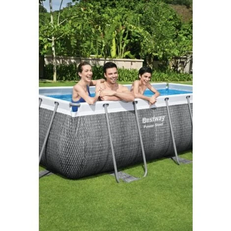 BESTWAY Piscine Hors Sol Rectangulaire Power Steel™ Effet Rotin 404 X 201 X 100 Cm 6 BESTWAY Piscine Hors Sol Rectangulaire Power Steel™ Effet Rotin 404 X 201 X 100 Cm – Image 4
