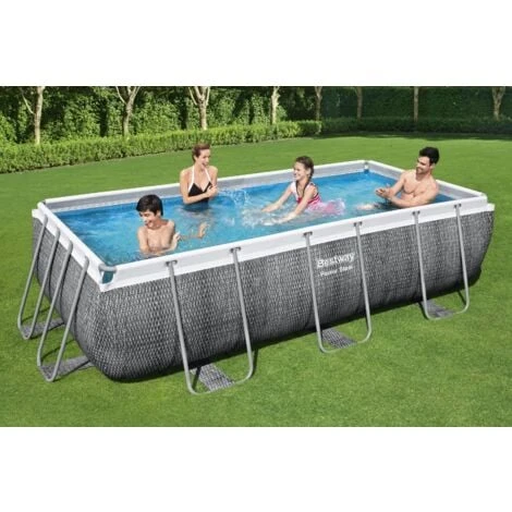 BESTWAY Piscine Hors Sol Rectangulaire Power Steel™ Effet Rotin 404 X 201 X 100 Cm 7 BESTWAY Piscine Hors Sol Rectangulaire Power Steel™ Effet Rotin 404 X 201 X 100 Cm – Image 5