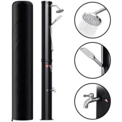 Randaco Douche Solaire Extérieure Avec Douche De Pied Douche De Jardin Piscine 35L (avec Couvercle De Protection)