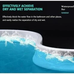 Barrière De Douche Pliable, Joint De Porte De Douche, Seuil De Douche Pour Séparation Humide Et Sèche, Pour Cuisines Et Salles De Bain (2M, Blanc) -Trait Piscine Soldes Magasin 90732169 4