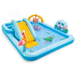 Piscine Du Centre De Jeux Jungle Jungle 57161 Toboggan Gonflable Intex Pour Enfants