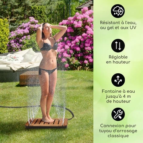 Blumfeldt Douche Exterieur Piscine, Douches De Jardin Portable, Douche Jardin Exterieur, Jet Réglable Jusqu'à 4M, Douche Extérieur Aluminium, Rince Pied Piscine, Douche Extérieure Résistante UV Et Gel 4 Blumfeldt Douche Exterieur Piscine, Douches De Jardin Portable, Douche Jardin Exterieur, Jet Réglable Jusqu'à 4M, Douche Extérieur Aluminium, Rince Pied Piscine, Douche Extérieure Résistante UV Et Gel – Image 2