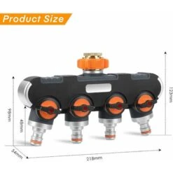 Distributeur D'eau à 4 Voies, Distributeur D'eau 3/4 Et 1/2 Avec Adaptateur Pour Robinet De Tuyau D'arrosage Et Minuterie D'eau, Débit D'eau Réglable Et Verrouillable Pour L'irrigation Du Jardin Laver 11 Distributeur D'eau à 4 Voies, Distributeur D'eau 3/4 Et 1/2 Avec Adaptateur Pour Robinet De Tuyau D'arrosage Et Minuterie D'eau, Débit D'eau Réglable Et Verrouillable Pour L'irrigation Du Jardin Laver -Trait Piscine Soldes Magasin 91673758 5