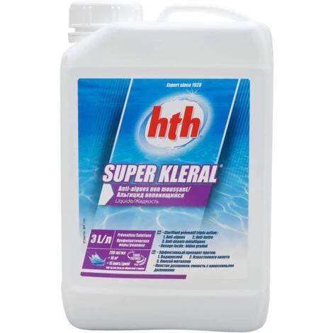 Clarifiant Triple Action Hth Super KLERAL 3 Litres - 3 Clarifiant Triple Action Hth Super KLERAL 3 Litres -