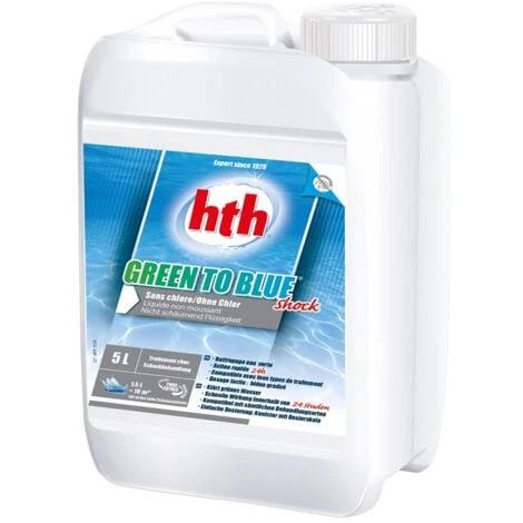 Hth GREEN TO BLUE Shock - Rattrapage Eau Verte - 5 Litres 3 Hth GREEN TO BLUE Shock - Rattrapage Eau Verte - 5 Litres