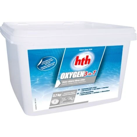 Oxygène Actif Multifonction HTH OXYGEN 3 En 1 Galets 200 G. - 3,2 Kg - 3,2 Kg 3 Oxygène Actif Multifonction HTH OXYGEN 3 En 1 Galets 200 G. - 3,2 Kg - 3,2 Kg