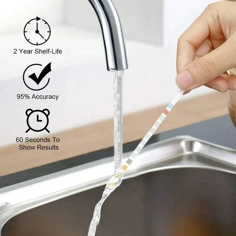 Bandelettes De Test De Qualité De L'eau 14 En 1 Pour Tester L'eau Potable Et L'eau De Puits, Pour Détecter Le Chlore Résiduel, L'alcalinité, La Dureté, Le PH, Les Nitrites, Etc.,100 4 Bandelettes De Test De Qualité De L'eau 14 En 1 Pour Tester L'eau Potable Et L'eau De Puits, Pour Détecter Le Chlore Résiduel, L'alcalinité, La Dureté, Le PH, Les Nitrites, Etc.,100 – Image 2