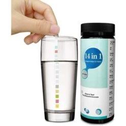 Bandelettes De Test De Qualité De L'eau 14 En 1 Pour Tester L'eau Potable Et L'eau De Puits, Pour Détecter Le Chlore Résiduel, L'alcalinité, La Dureté, Le PH, Les Nitrites, Etc.,100 8 Bandelettes De Test De Qualité De L'eau 14 En 1 Pour Tester L'eau Potable Et L'eau De Puits, Pour Détecter Le Chlore Résiduel, L'alcalinité, La Dureté, Le PH, Les Nitrites, Etc.,100 -Trait Piscine Soldes Magasin 92179846 3