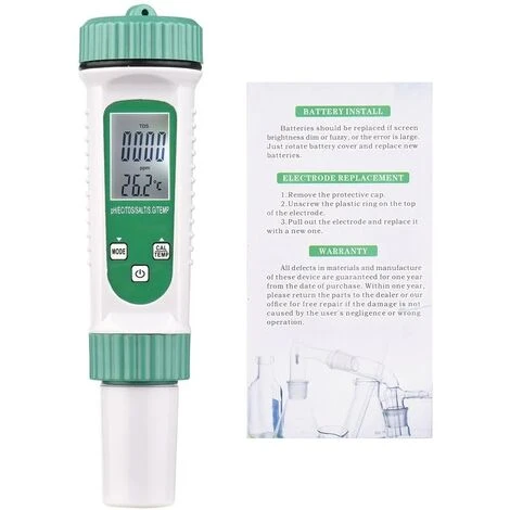 Testeur Numérique De Qualité De L'eau 6 En 1 PH/EC/TDS/SEL/S.G/analyseur De Test De Température Pour Aquarium D'eau Laboratoire Hydroponique 5 Testeur Numérique De Qualité De L'eau 6 En 1 PH/EC/TDS/SEL/S.G/analyseur De Test De Température Pour Aquarium D'eau Laboratoire Hydroponique – Image 3