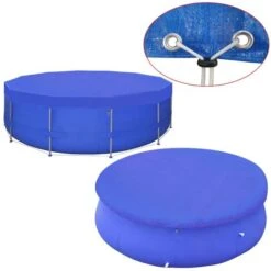 JOLI® Mode Couverture De Piscine PE Ronde 460 Cm 90 G/m² TOP11404
