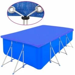 JOLI® Mode Couvertures De Piscine 2 Pcs PE Rectangulaire 90 G/m² 394x207cm TOP41543 -Trait Piscine Soldes Magasin 92529844 3