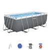 Piscina Fuori Terra Rettangolare Bestway Power Steel 412x201x122 Cm Filtro A Cartuccia Scaletta E Dosatore Chimico Colore Grigio 2 Piscina Fuori Terra Rettangolare Bestway Power Steel 412x201x122 Cm Filtro A Cartuccia Scaletta E Dosatore Chimico Colore Grigio -Trait Piscine Soldes Magasin 92775931 1