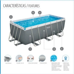 Piscina Fuori Terra Rettangolare Bestway Power Steel 412x201x122 Cm Filtro A Cartuccia Scaletta E Dosatore Chimico Colore Grigio 9 Piscina Fuori Terra Rettangolare Bestway Power Steel 412x201x122 Cm Filtro A Cartuccia Scaletta E Dosatore Chimico Colore Grigio -Trait Piscine Soldes Magasin 92775931 3