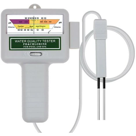 Testeur De Qualité De L'eau, Moniteur Numérique Portable, Testeur De Qualité De L'eau PH Analysant Le Kit De Test De Piscine De Chlore (blanc) 4 Testeur De Qualité De L'eau, Moniteur Numérique Portable, Testeur De Qualité De L'eau PH Analysant Le Kit De Test De Piscine De Chlore (blanc) – Image 2