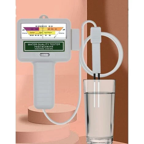 Testeur De Qualité De L'eau, Moniteur Numérique Portable, Testeur De Qualité De L'eau PH Analysant Le Kit De Test De Piscine De Chlore (blanc) 6 Testeur De Qualité De L'eau, Moniteur Numérique Portable, Testeur De Qualité De L'eau PH Analysant Le Kit De Test De Piscine De Chlore (blanc) – Image 4