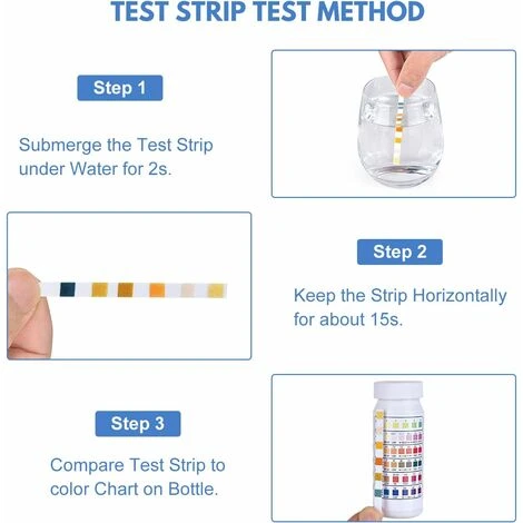 GP 2 Pack 6 In 1 Bandelettes De Test Pour Piscine Spa, Bandes De Test D'eau Sur Chlore/Chlore Libre/pH/Alcalinité/Acide Cyanurique/Dureté Du Liquide, 100 Pcs 4 GP 2 Pack 6 In 1 Bandelettes De Test Pour Piscine Spa, Bandes De Test D'eau Sur Chlore/Chlore Libre/pH/Alcalinité/Acide Cyanurique/Dureté Du Liquide, 100 Pcs – Image 2
