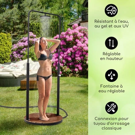 Blumfeldt Douche Exterieur Piscine, Douches De Jardin Portable, Douche Jardin Exterieur, Pomme De Douche Réglable, Douche Extérieur Aluminium, Rince Pied Piscine, Douche Extérieure Résistant UV Et Gel 4 Blumfeldt Douche Exterieur Piscine, Douches De Jardin Portable, Douche Jardin Exterieur, Pomme De Douche Réglable, Douche Extérieur Aluminium, Rince Pied Piscine, Douche Extérieure Résistant UV Et Gel – Image 2