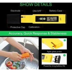 Pool Digital,esteur De Qualité De L'eau, Ph Metre Electronique, Testeur PH Mètre PH Metre Electronique Avec écran LCD Test De PH Pour Piscines Testeur Piscine Testeur Spa Plage De Mesure De 0 à 14 PH 10 Pool Digital,esteur De Qualité De L'eau, Ph Metre Electronique, Testeur PH Mètre PH Metre Electronique Avec écran LCD Test De PH Pour Piscines Testeur Piscine Testeur Spa Plage De Mesure De 0 à 14 PH -Trait Piscine Soldes Magasin 93579394 4
