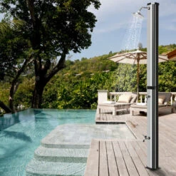 GUOYIHUA® Douche D'extérieur Solaire Noire Et Argent De 35L. 11 GUOYIHUA® Douche D'extérieur Solaire Noire Et Argent De 35L. -Trait Piscine Soldes Magasin 94074985 5