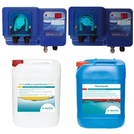Pack Régulateur Automatique PH Et Chlore ASTRALPOOL + 1 Bidon 20 L Chloriliquide + 1 Bidon PH Minus Liquid Domestic 20 L BAYROL 3 Pack Régulateur Automatique PH Et Chlore ASTRALPOOL + 1 Bidon 20 L Chloriliquide + 1 Bidon PH Minus Liquid Domestic 20 L BAYROL