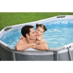 BESTWAY Piscine Hors Sol Power Steel™ Ovale 305 X 200 X 84 Cm 10 BESTWAY Piscine Hors Sol Power Steel™ Ovale 305 X 200 X 84 Cm -Trait Piscine Soldes Magasin 94368821 4