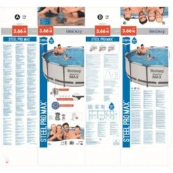 BESTWAY Piscine Hors Sol Ronde Steel Pro Max™ 366 X 100 Cm 10 BESTWAY Piscine Hors Sol Ronde Steel Pro Max™ 366 X 100 Cm -Trait Piscine Soldes Magasin 94368895 4