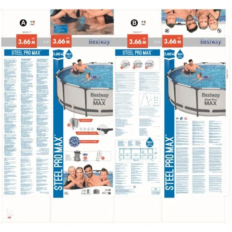 BESTWAY Piscine Hors Sol Ronde Steel Pro Max™ 366 X 100 Cm 6 BESTWAY Piscine Hors Sol Ronde Steel Pro Max™ 366 X 100 Cm – Image 4