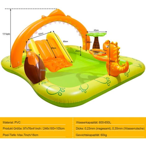 Piscine Du Centre De Jeux Jungle Jungle Toboggan Gonflable Intex Pour Enfants 246x193x110cm 4 Piscine Du Centre De Jeux Jungle Jungle Toboggan Gonflable Intex Pour Enfants 246x193x110cm â Image 2