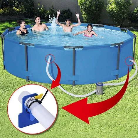 2 PièCes Supports De Tuyau De Piscine Avec Pinces En Acier Inoxydable Attaches De Câble, Accessoires De Piscine Hors Sol Pour La PréVention De L'Affaissement Des Tuyaux 6 2 PièCes Supports De Tuyau De Piscine Avec Pinces En Acier Inoxydable Attaches De Câble, Accessoires De Piscine Hors Sol Pour La PréVention De L'Affaissement Des Tuyaux – Image 4