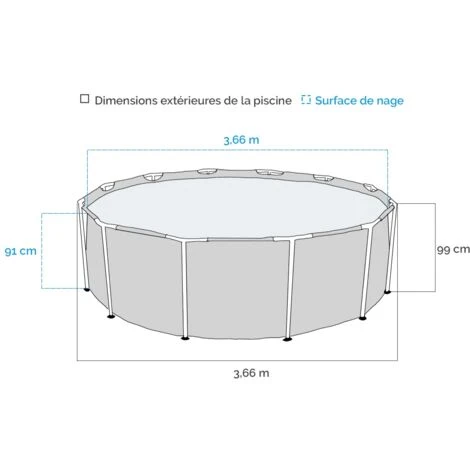 Piscine Hors-sol Ronde 366x99 Prism Frame Intex 26716 4 Piscine Hors-sol Ronde 366x99 Prism Frame Intex 26716 – Image 2