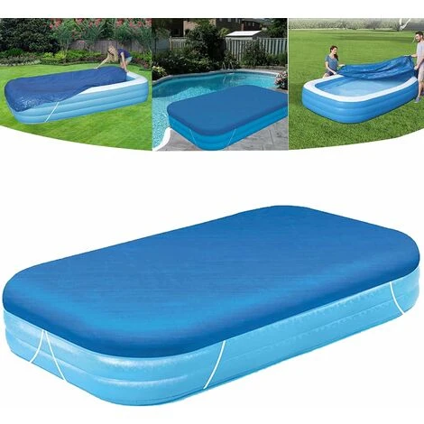 Couverture De Piscine Rectangulaire, Convient à La Couverture De Piscine Rectangulaire Gonflable De 120 Po X 72 Po, Couverture De Piscine Gonflable, Carré Anti-poussière Pour Jardin Extérieur Pataugeo 3 Couverture De Piscine Rectangulaire, Convient à La Couverture De Piscine Rectangulaire Gonflable De 120 Po X 72 Po, Couverture De Piscine Gonflable, Carré Anti-poussière Pour Jardin Extérieur Pataugeo