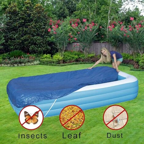 Couverture De Piscine Rectangulaire, Convient à La Couverture De Piscine Rectangulaire Gonflable De 120 Po X 72 Po, Couverture De Piscine Gonflable, Carré Anti-poussière Pour Jardin Extérieur Pataugeo 5 Couverture De Piscine Rectangulaire, Convient à La Couverture De Piscine Rectangulaire Gonflable De 120 Po X 72 Po, Couverture De Piscine Gonflable, Carré Anti-poussière Pour Jardin Extérieur Pataugeo – Image 3